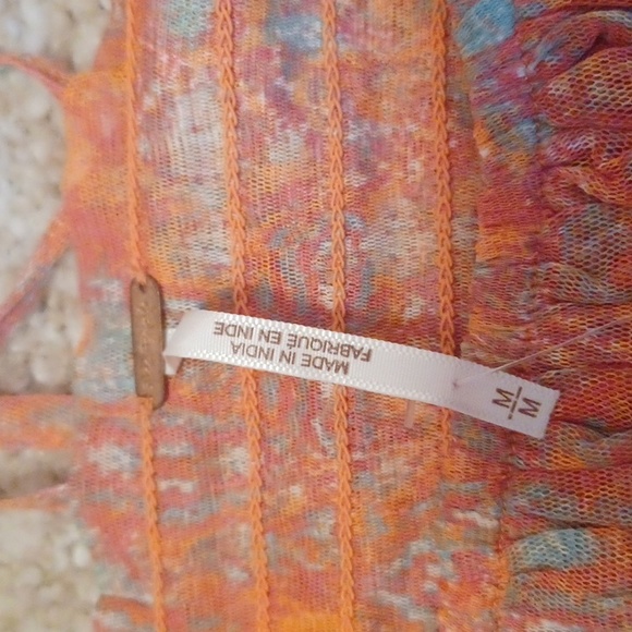 NWT Free People Penelope Peach Blouse Puff sleeve sz M - Picture 6 of 8